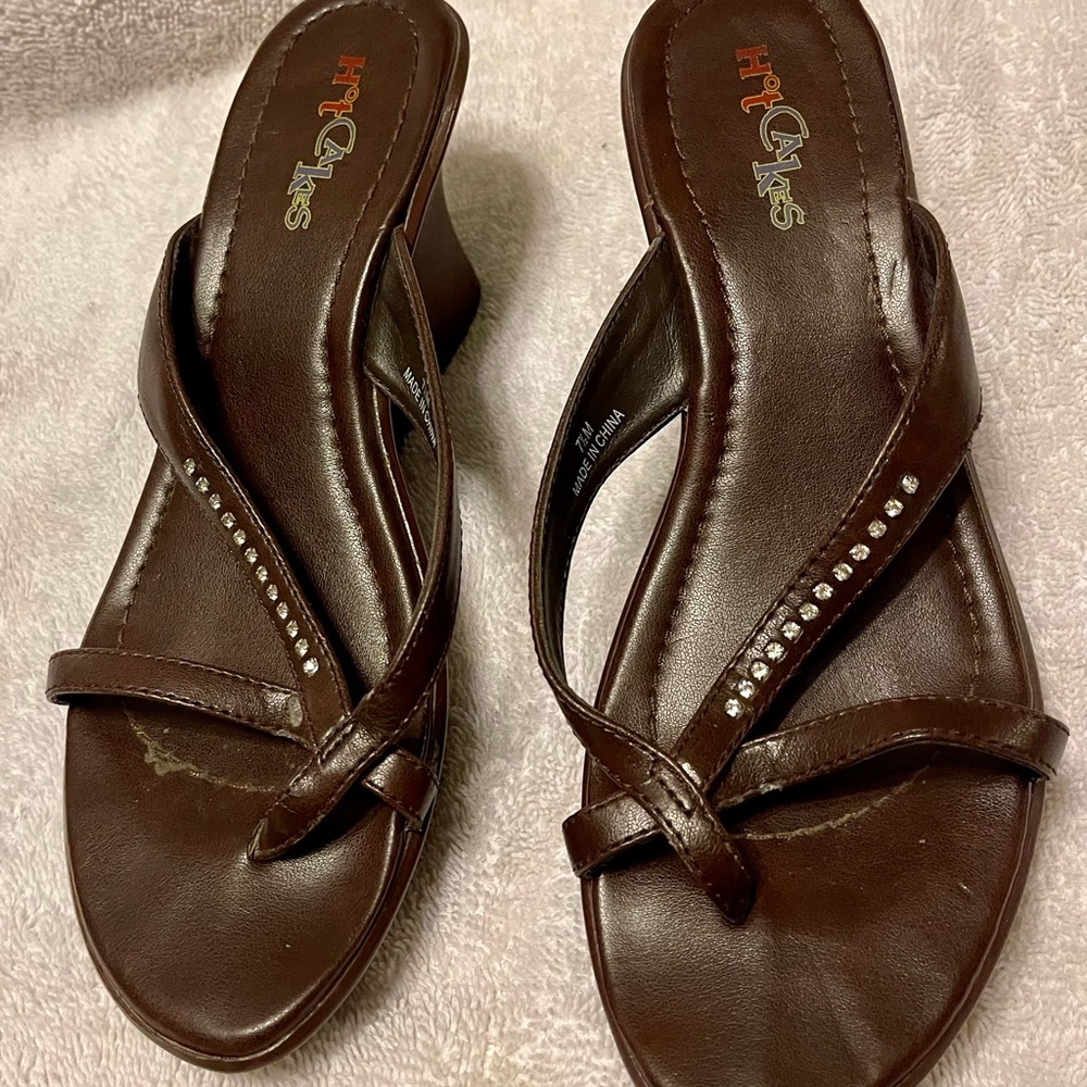 Hot Cakes Wedge Sandals Heels - Size 7 1/2 M